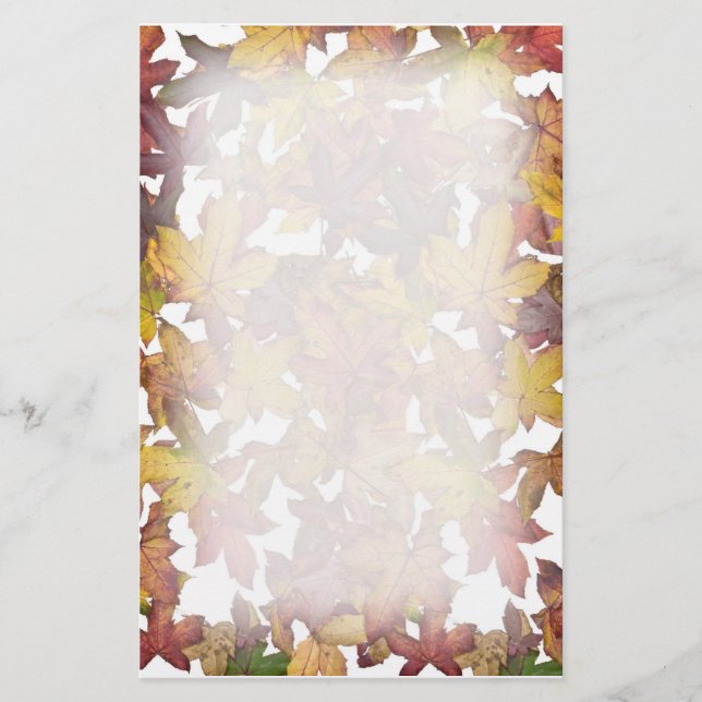 Maple Leaves in Fall Stationery (Front)