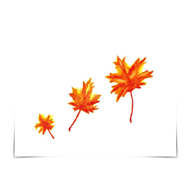 Maple Leaves "Just Because" Watercolour Card (Creator Uploaded)