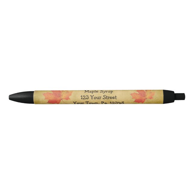 Maple Leaves Maple Syrup Business Custom Pen (Front)