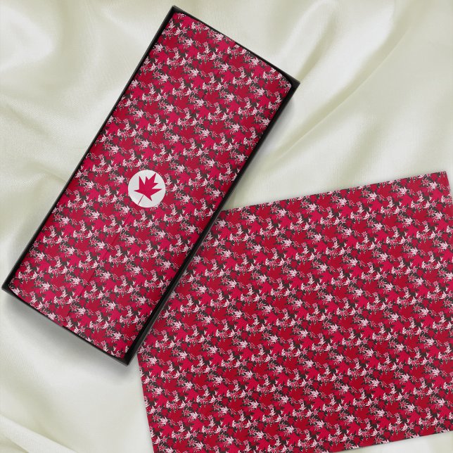 Maple Leaves on a Charcoal Background Tissue Paper (Creator Uploaded)