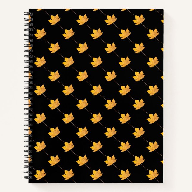 Maple leaves pattern notebook (Front)