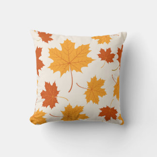 Maple Leaves Pattern Throw Pillow