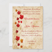 Maple leaves Rustic fall wedding Invitation (Front)