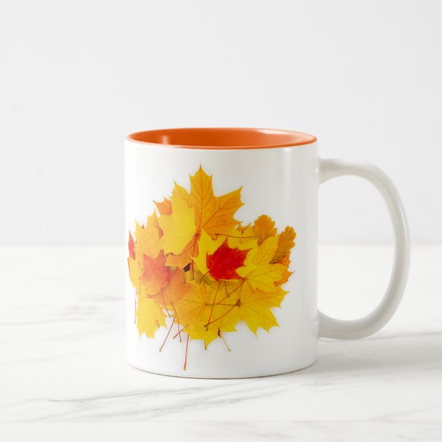 Maple leaves Two-Tone coffee mug (Right)