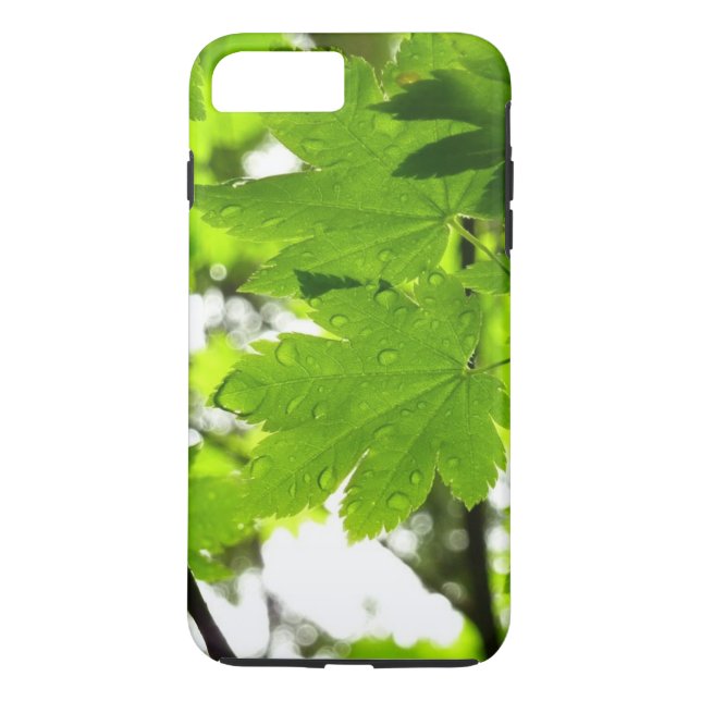 Maple Leaves with Raindrops Case-Mate iPhone Case (Back)