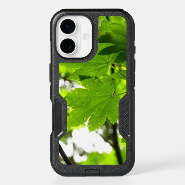 Maple Leaves with Raindrops Otterbox iPhone Case (Back)