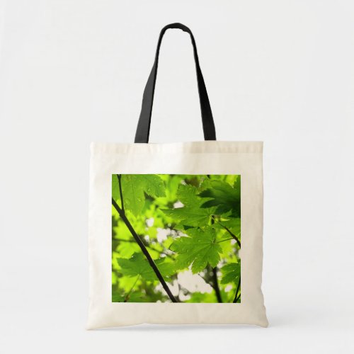 Maple Leaves with Raindrops Tote Bag