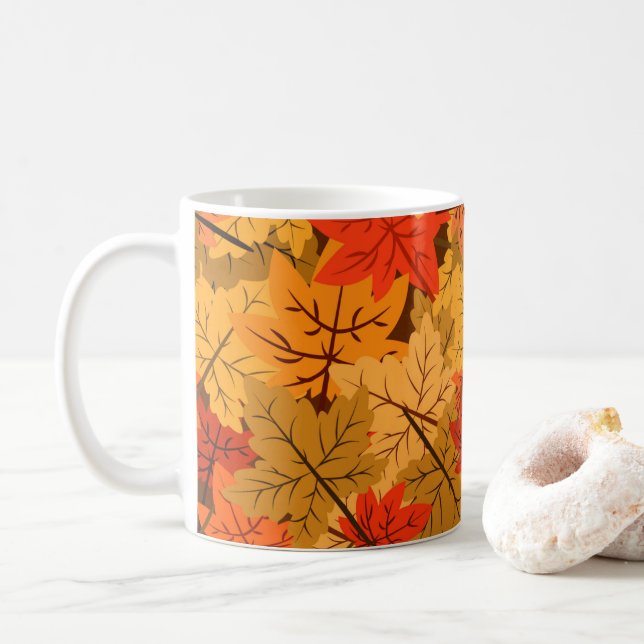 Maple Leves Coffee Mug (With Donut)