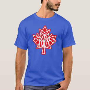 MAPLE MADE WITH TRIANGLES CANADA FLAG BY MASANSER T-Shirt