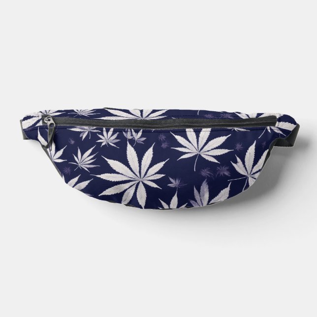 "Maple Noir: Black Colour Style with Maple Leaf De Fanny Pack (Lay Down)