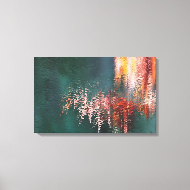 Maple reflections abstract canvas print (Front)
