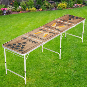 Maple Rough Cut Family Reunion Champions Names Beer Pong Table