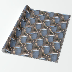 Maple Sugar Sap Bucket Nature Pattern Wrapping Paper