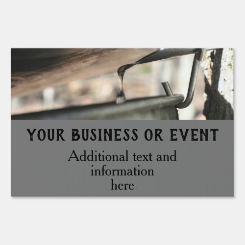 Maple Sugar Sap Business Or Event Sign