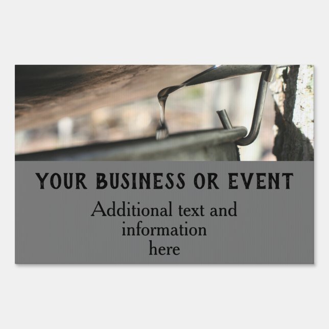 Maple Sugar Sap Business Or Event Sign (Front)