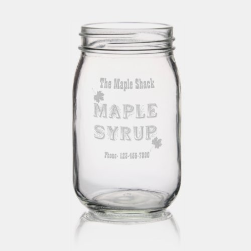 Maple Syrup 12 Oz Mason Jar