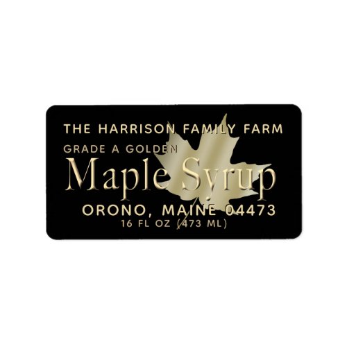 Maple Syrup Address Label