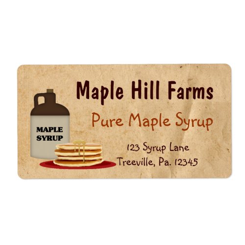 Maple Syrup Business Label