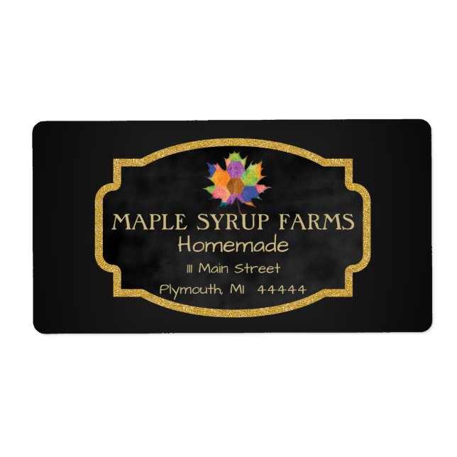 Maple Syrup Business Shipping Label (Front)