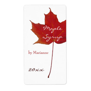 Maple syrup canning label