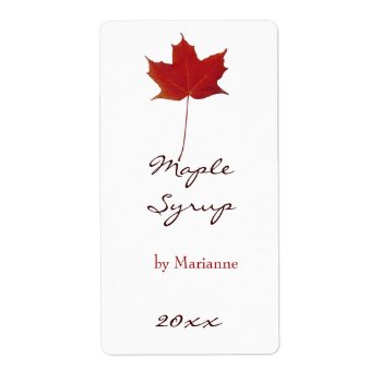 Maple Syrup Canning Label by myworldtravels at Zazzle