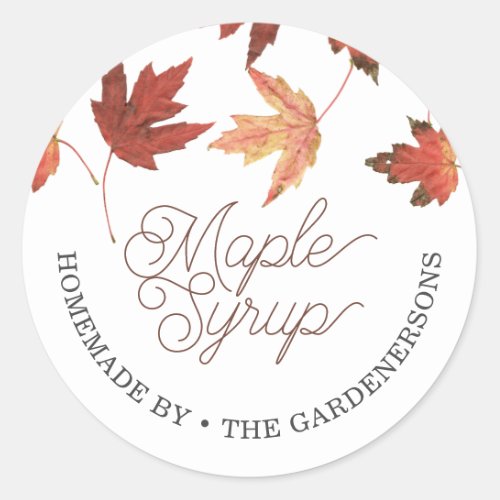 Maple Syrup Classic Round Sticker