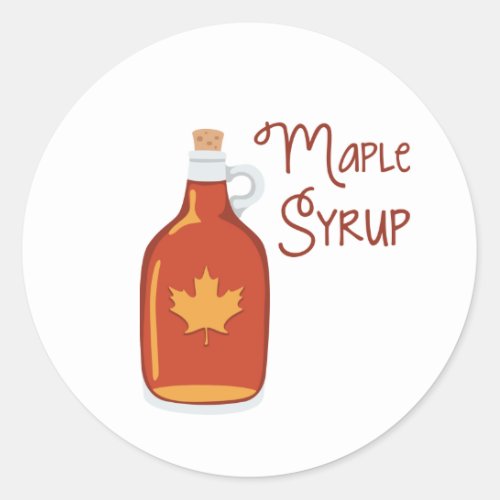 Maple Syrup Classic Round Sticker