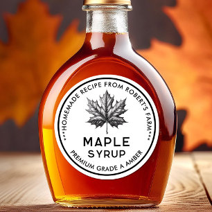 Maple syrup classic round sticker
