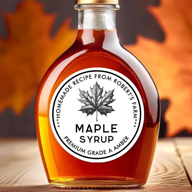 Maple syrup  classic round sticker (Creator Uploaded)