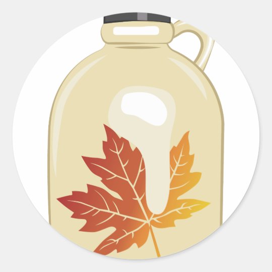Maple Syrup Classic Round Sticker | Zazzle.com