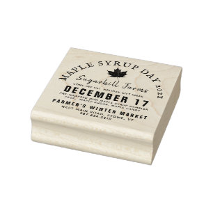 Maple Syrup Day Promotional Event Gift Tag Stamp
