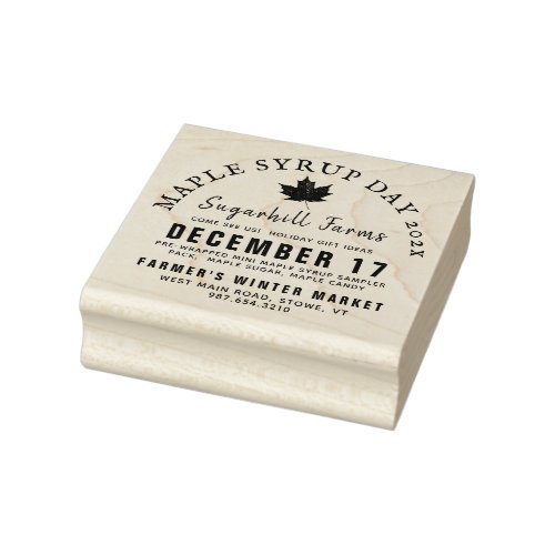 Maple Syrup Day Promotional Event Gift Tag Stamp