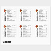 Maple Syrup Editable Nutrition Facts Label | Zazzle
