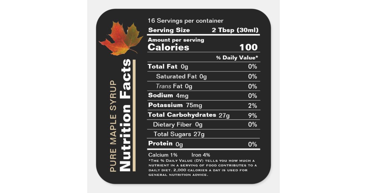 maple-syrup-editable-nutrition-facts-label-zazzle