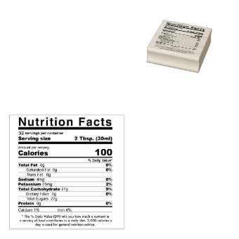 Maple Syrup Editable Nutrition Facts Stamp 2020-21 | Zazzle