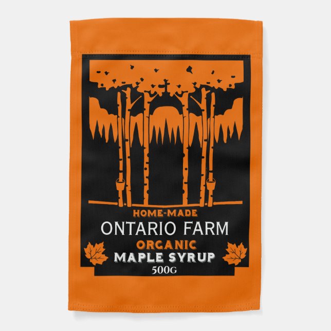 Maple Syrup Farmers Market Garden Flag (Front)