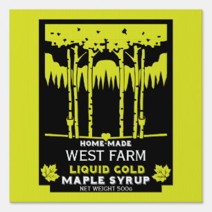 Maple Syrup Farmers Market Sign