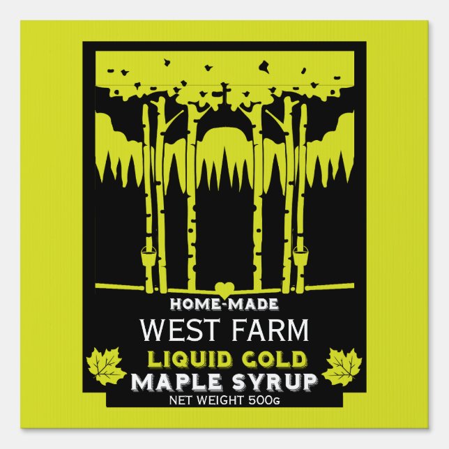 Maple Syrup Farmers Market Sign (Front)