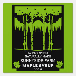 Maple Syrup Farmers Market Sign