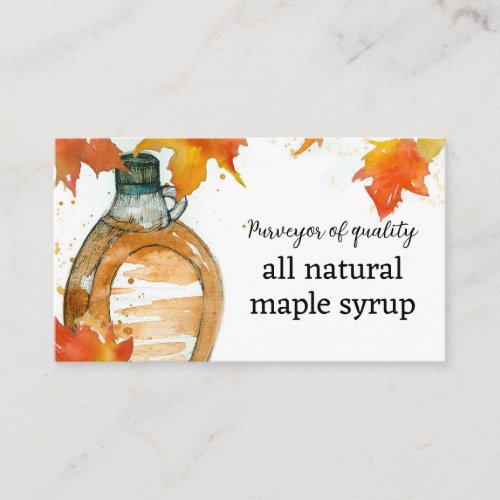 Maple Syrup For Sale Quality All Natural Business Card