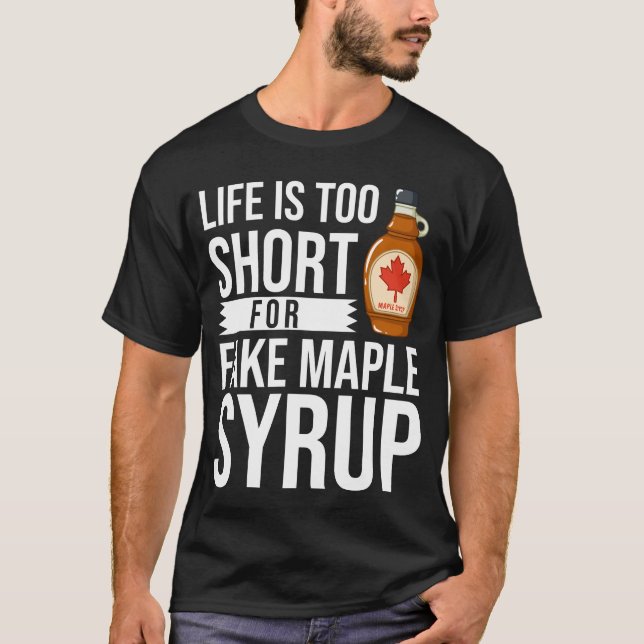 Maple Syrup Gift Maple Tree Tapping Canada T-Shirt (Front)