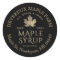 Maple Syrup Gold and Black Maple Leaf Custom Label
