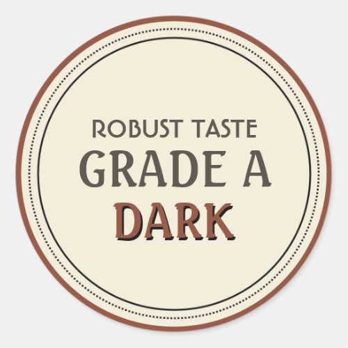 Maple Syrup Grading Label Dark