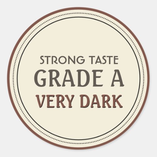 Maple Syrup Grading Label Very Dark