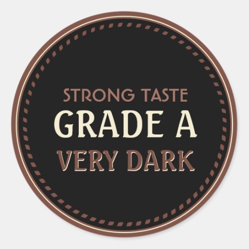 Maple Syrup Grading Label Very Dark Black Gold