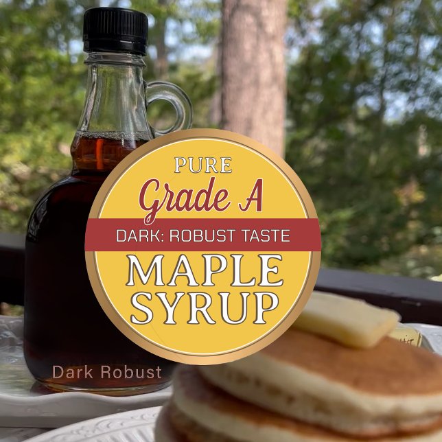 Maple Syrup Grading Lid Label Gold Border (Creator Uploaded)