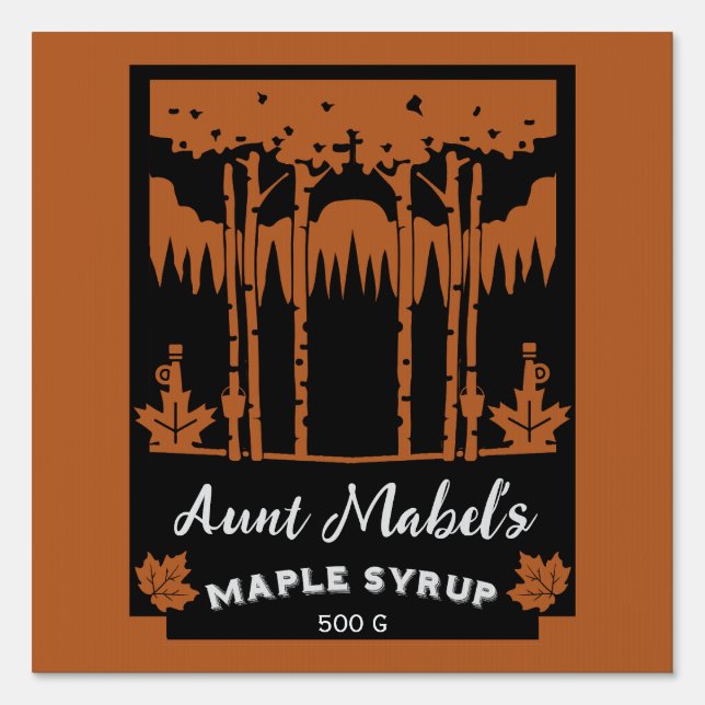 Maple Syrup Home Made Editable Sign (Front)