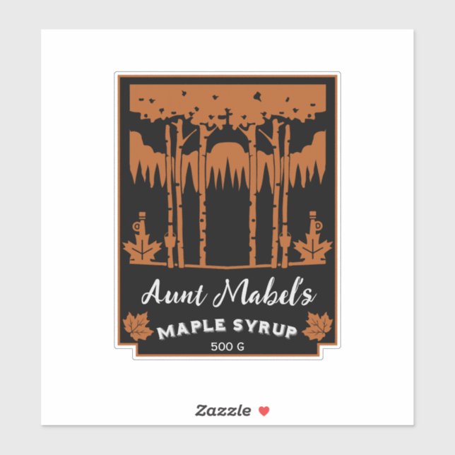 Maple Syrup Home Made Editable Sticker (Sheet)