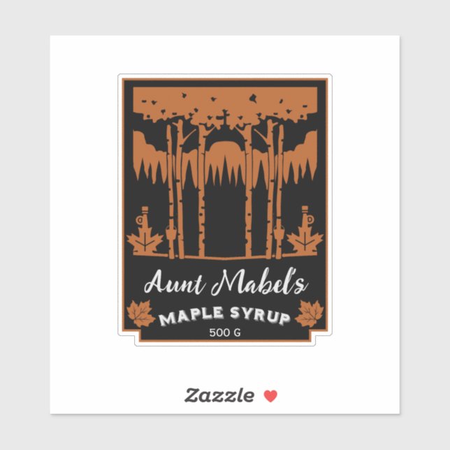 Maple Syrup Home Made Editable Sticker (Sheet)
