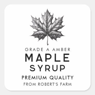 Maple syrup homemade recipe square sticker